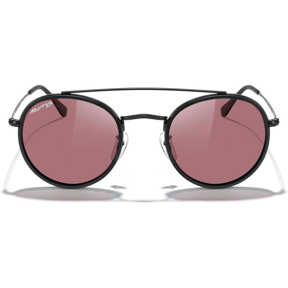 6/$25 MERRY'S Trendy Round Metal Polarized Sunglasses